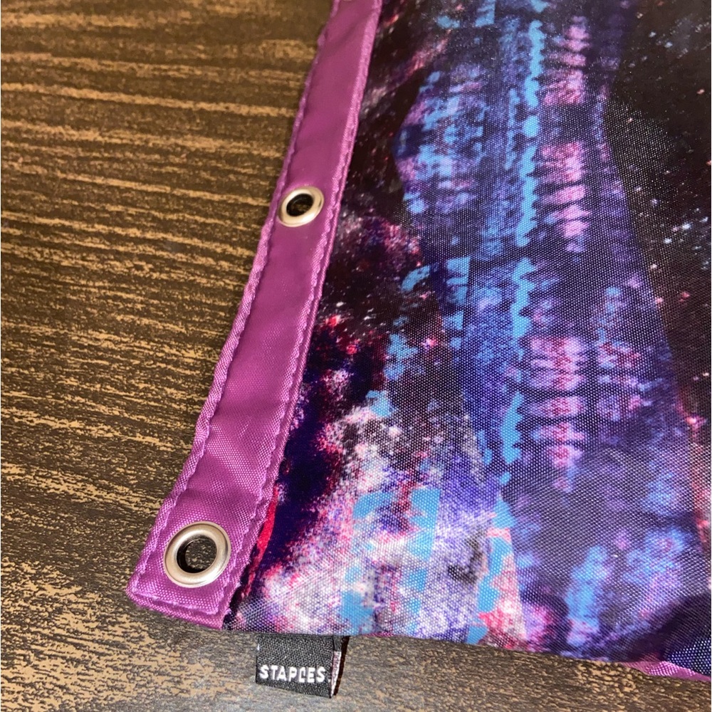Staples Galaxy Space Stars Pencil Pouch - Picture 2 of 3